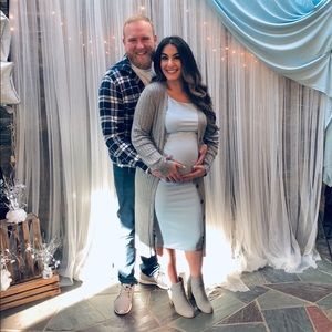 baby blue strappy midi dress